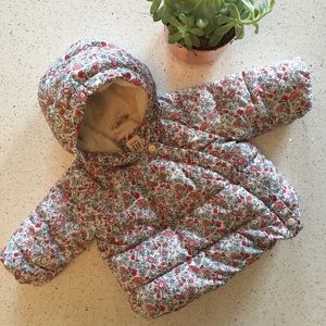 BabyGAP ColdControl Floral Print Puffer Jacket